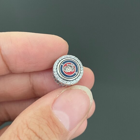 Pandora USMC Marine Corps Exclusive Pandora Dangle Bead Charm - Picture 1 of 4